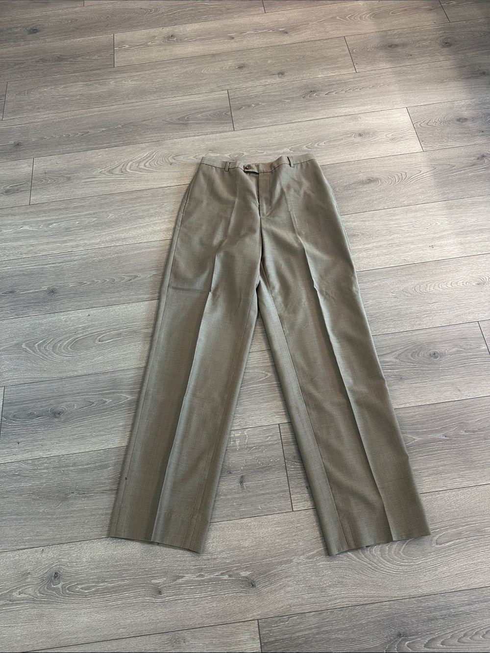 Straight-Leg Dress Pants in Olive for Women